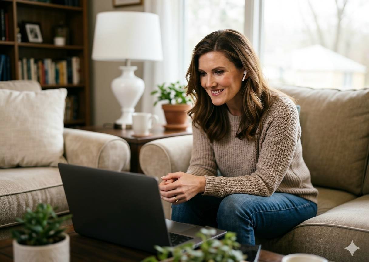 Janae Cox, PMHNP on a secure video visit